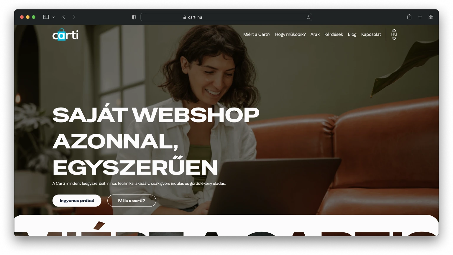 Saját webshop azonnal, egyszerűen